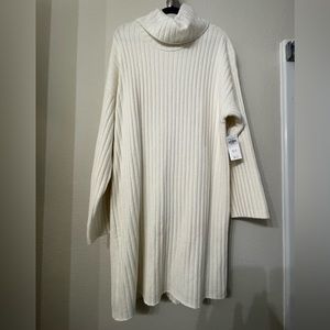 Abercrombie and Fitch Turtleneck Sweater Dress Cream